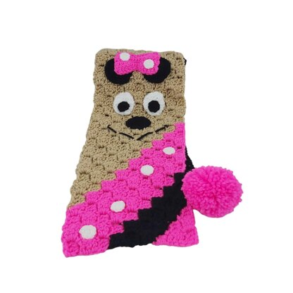 Pink Mouse Scarf C2C