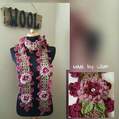 Flower Lariat Scarf