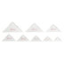 Sew Easy Mini Template Set: Right Angle Triangles Set in 8 sizes: 0.75 inches to 3 inches