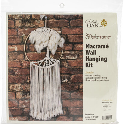 Solid Oak Palm Tree Macrame Kit