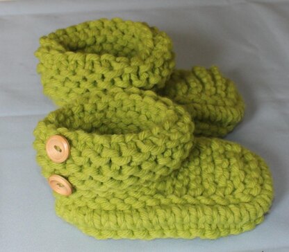 Childrens Super Chunky 2 Button Cuff Slipper Boots