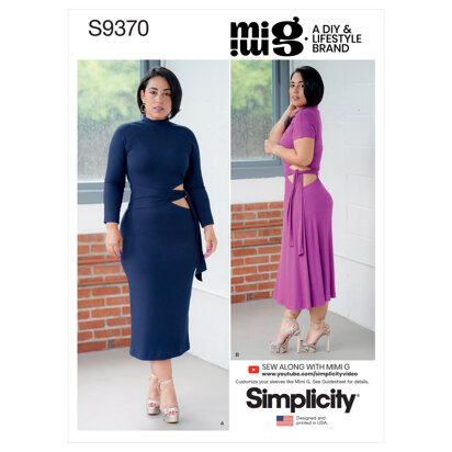 Simplicity Misses' Knit Dress with Sleeve and Length Variations S9370 - Sewing Pattern