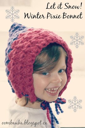 Let it Snow! Winter Pixie Bonnet