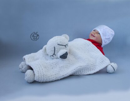 Polar Bear Baby Lace Blanket