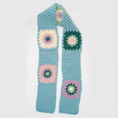 Paintbox Yarns Granny Square Scarf PDF (Free)