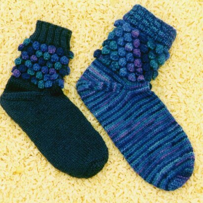 Toe Up Bobbly Socks 305 - knitting pattern