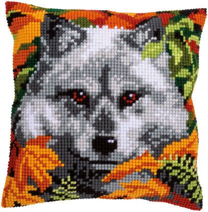 Vervaco Wolf Cushion Cross Stitch Kit - 40cm x 40cm