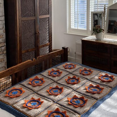 Lotus Patchwork Afghan