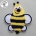 Bee Applique/Embellishment Crochet * Bee, Garden Bugs collection including free base square pattern