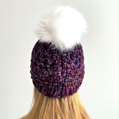 “Sea Glass” Pompom Hat