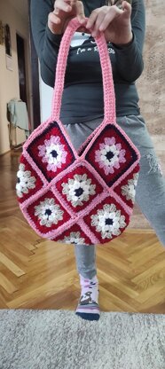 Square granny purse hand bag