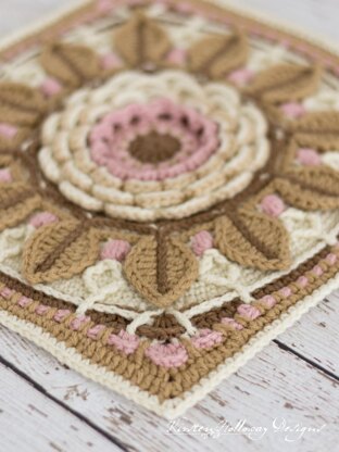 Desert Rose Afghan Square