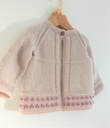 Two tone newborn cardigan