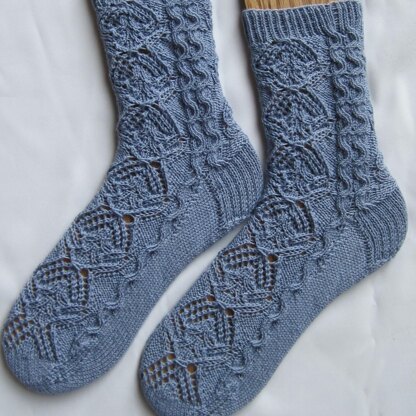 Montague Cable Lace Socks