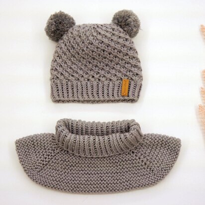 Baby Set Asterisk Hat & Shoulder Cape - No.185