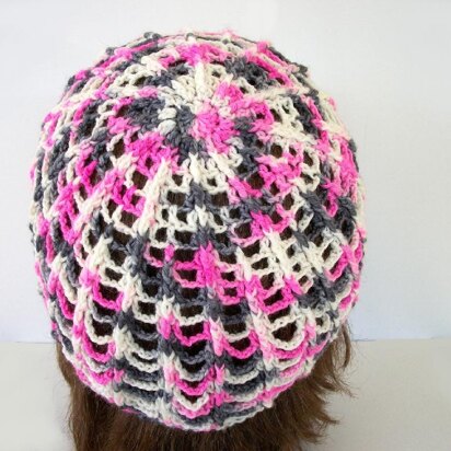 Spiderweb Skullcap Lace Beanie In Fingering Weight