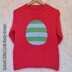 Instarsia - Egg of Horizontal Stripes - Chart Only