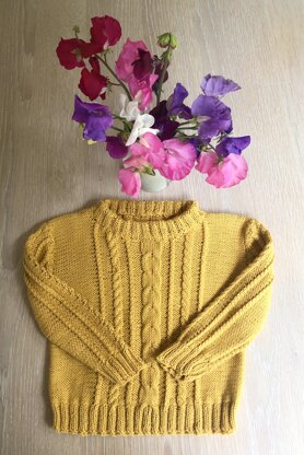 Toddler cotton knit jumper with cables