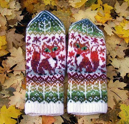 Fox Season Mittens