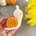 Crochet snail amigurumi pattern keyring Bag charm Car mirror hanging decor Mini toy keychain