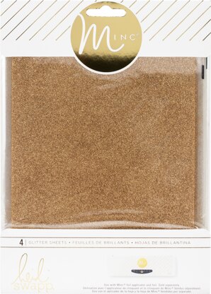 American Crafts Heidi Swapp Minc Glitter Sheets 6"X8" 4/Pkg - Rose Gold