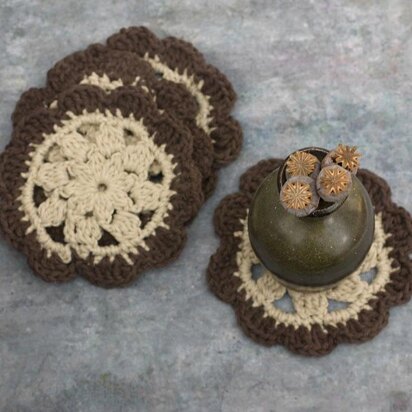 Crocheted Flower Coasters