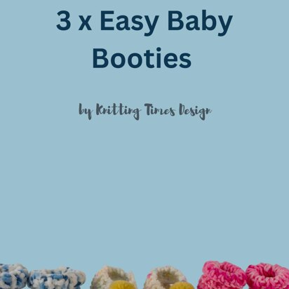 Easy Newborn Booties Trio