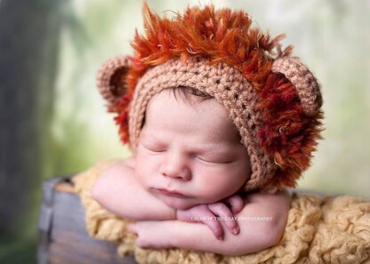 Lion & Lioness Baby Bonnet