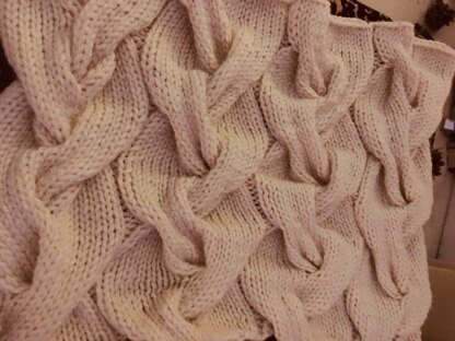 Wavy Cable Blanket Knitting Pattern