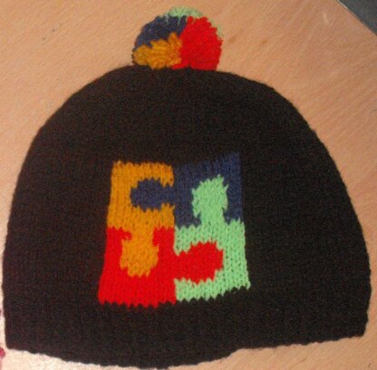 Puzzle Logo Beanie for Autism Awareness