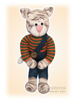 Thomas Cat Knitting Pattern, Knitted Cat
