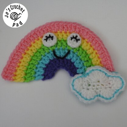 Rainbow Applique/Embellishment Crochet * sky collection including free base square pattern