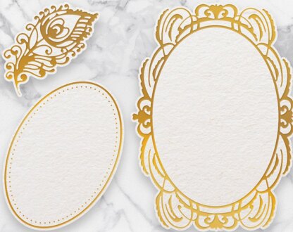 Artdeco Creations Couture Creations Esthetica Cut, Foil & Emboss Nesting Dies - Peacock Frames