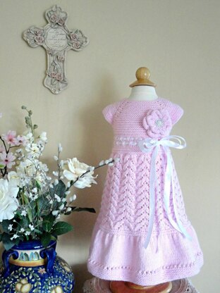 Knitting PATTERN Baby Dress Baby Beanie by Elena Mitchell