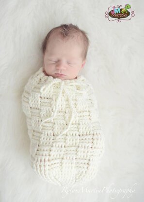 Basket Weave Cocoon, Swaddle Sack, and Bowl