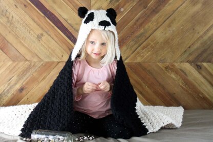 "Panda Bear Hug" Hooded Blanket