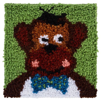 Spinrite Bowtie Monkey Latch Hook Kit 12x12