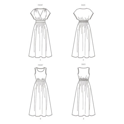 New Look Misses' Knit Dresses N6751 - Paper Pattern, Size A (10-12-14-16-18-20-22)