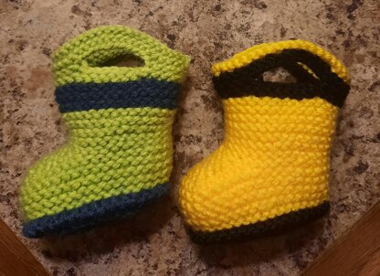 Splish splash splosh baby booties