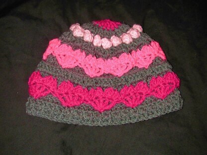 Hearts and Bobbles Beanie