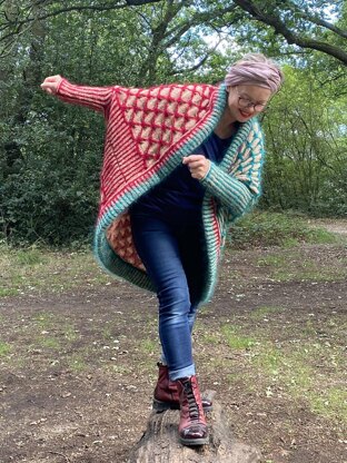 Honeycomb Blanket Cardigan