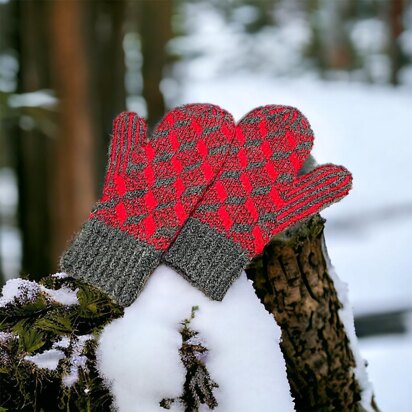 Scandinavian Cubes Mittens