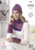 Scarf, Hat, Leg & Wrist Warmers & Shoulder Wrap in King Cole Corona Chunky - 4697 - Downloadable PDF