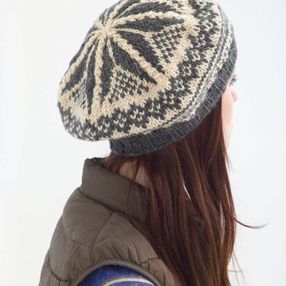 Gretchen's Easy Tam Hat in Lion Brand Heartland - L40074