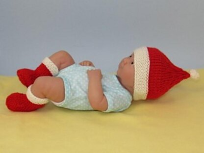 Just For Preemies - Premature Baby Santa Beanie and Booties Set