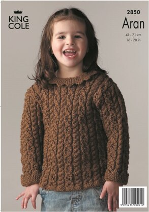 Sweater and Jacket Knitted in King Cole Fashion Aran - 2850