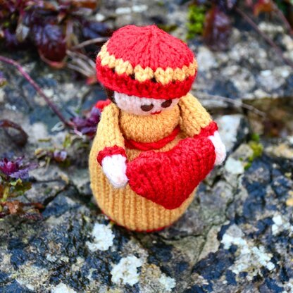 Valentine's Heart Doll Knitting Pattern - Toy Knitting Pattern