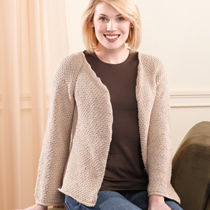 Valley Yarns 201 Sand Pebbles Top-Down Cardigan