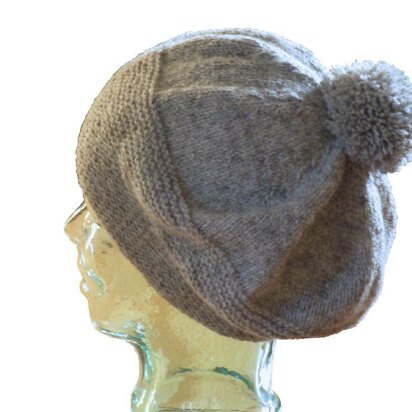 Pom-Pom Beret - knitting pattern