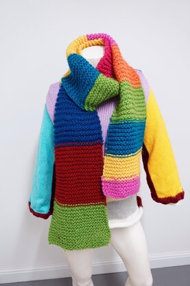 Rainbow Color Block Scarf